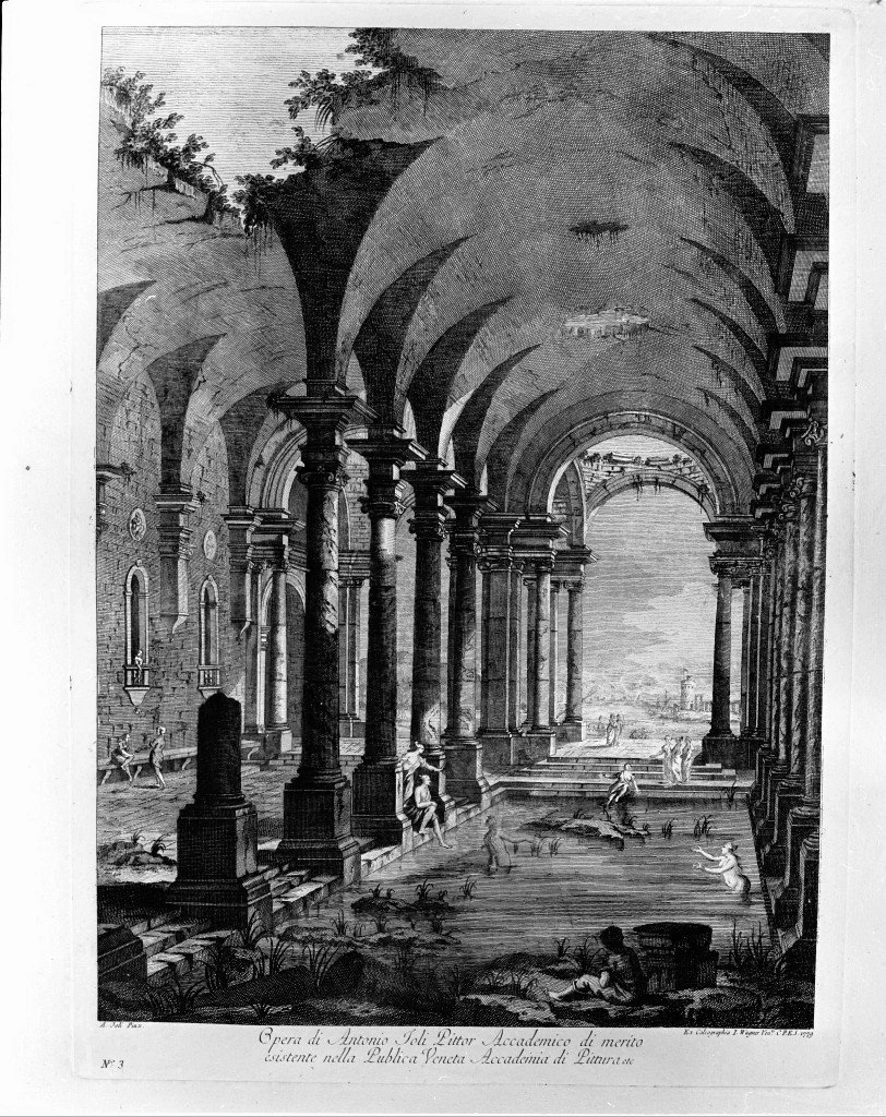 Veduta prospettica di antiche terme - Galleria dell'Accademia, Venezia
